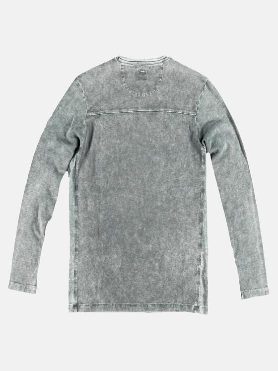engbers Herren Henley Shirt mit Waffelstruktur Silbergrau 29214