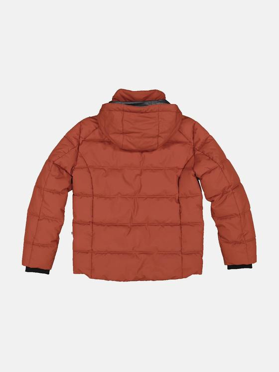 ENGBERS GERMANY Herren Steppjacke mit abnehmbarer Kapuze Orange 33554