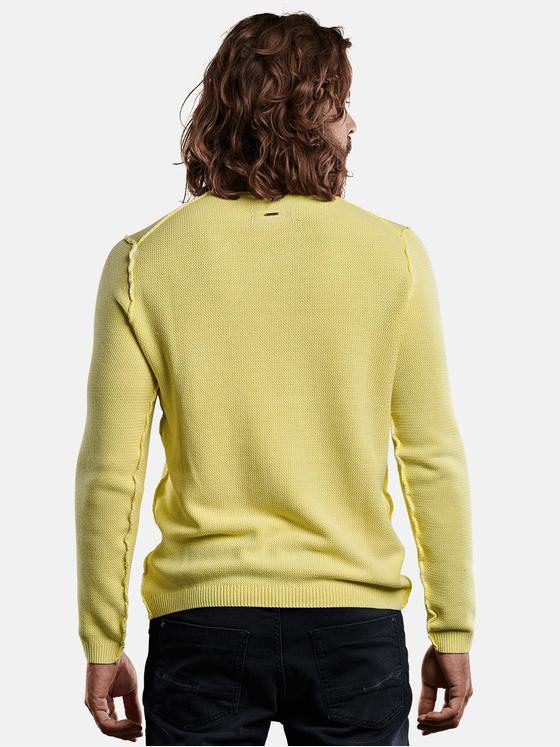 emilio adani Herren Rundhals Pullover Gelb 28939