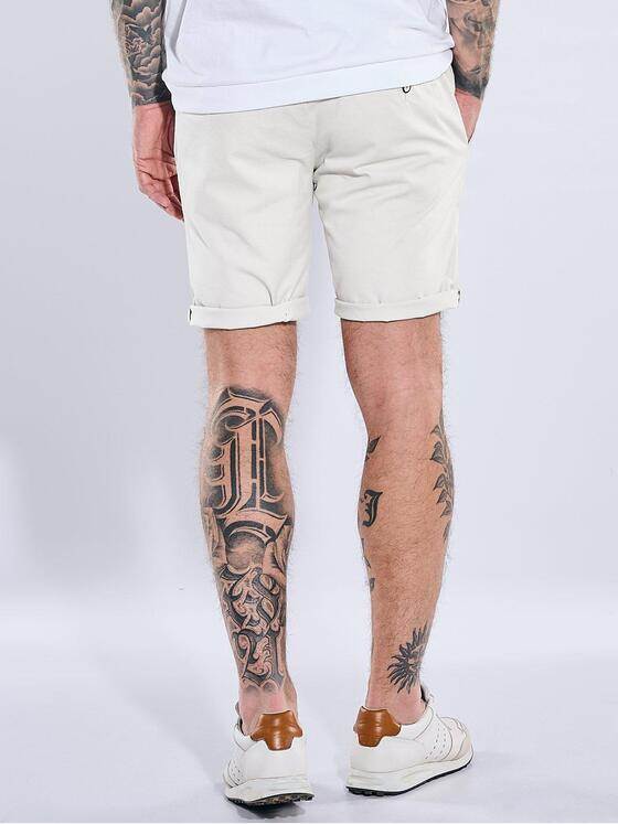 emilio adani Herren Bermuda-Chino mit Tunnelzug Hellgrau 40361