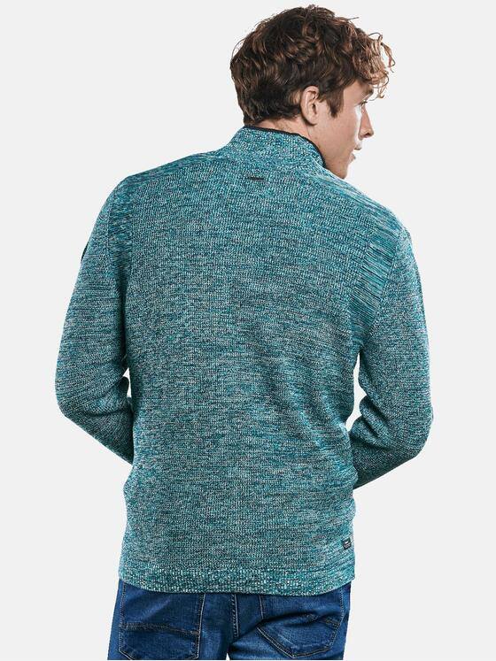 engbers Herren Troyer Pullover mit Stehkragen Türkis 30912