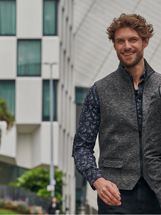 engbers Herren Sakko-Weste mit Zipper Schokobraun 33611