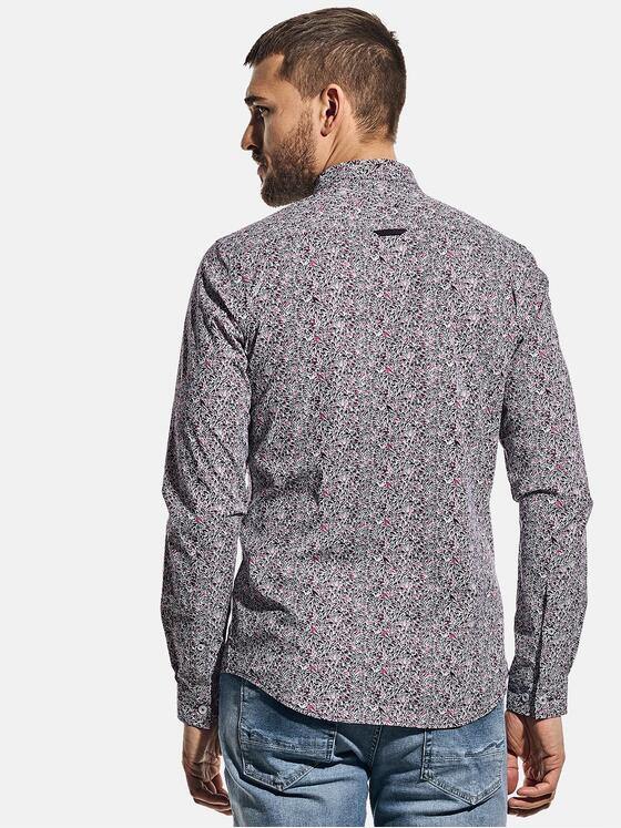 emilio adani Herren Langarm-Print Hemd Rot 30330