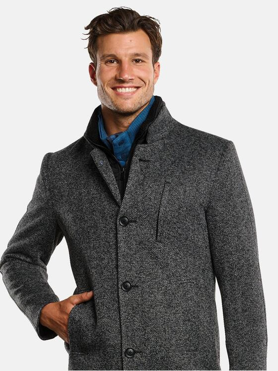 engbers Herren Mantel mit heraustrennbarem Inlet Kieselgrau 33592