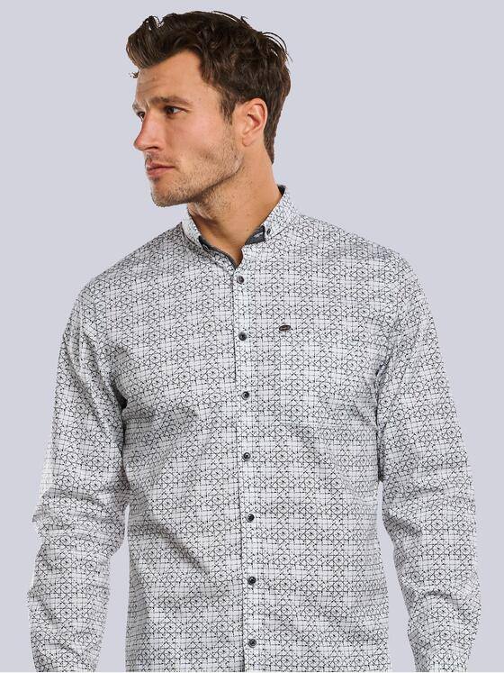 engbers Herren Langarm-Hemd gemustert Anthrazit 33806