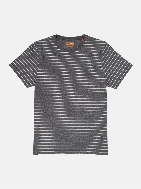 emilio adani Herren T-Shirt mit Leinenanteil Grau 34514