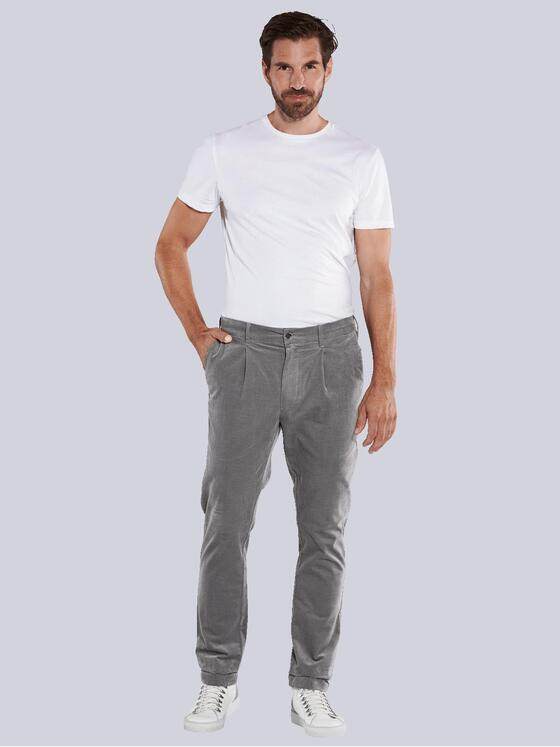 ENGBERS GERMANY Herren Chino in softer Cord-Qualität Grau 35468