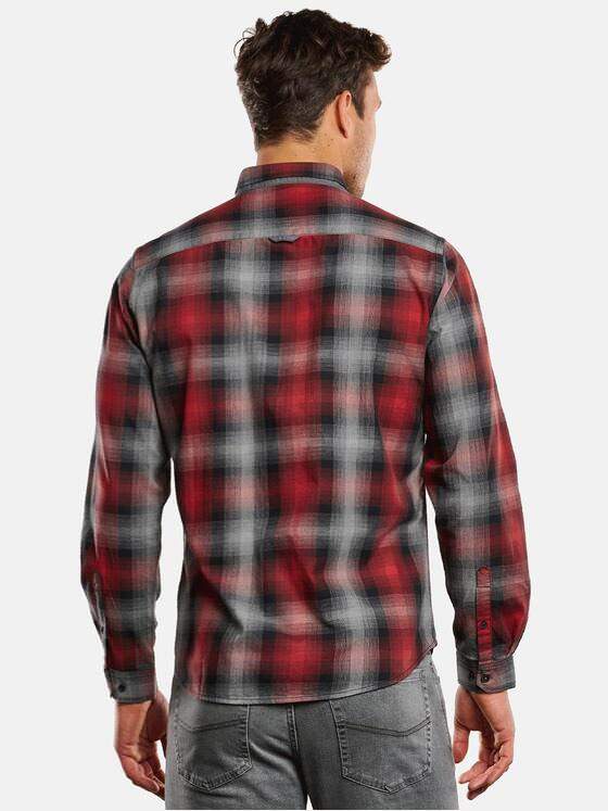 engbers Herren Langarm-Hemd kariert Rot 34092