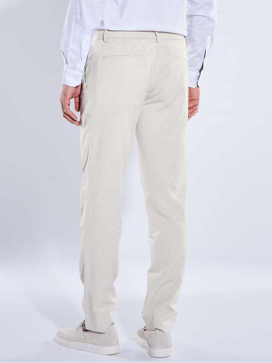 emilio adani Herren Anzug-Hose aus Leinenmischqualität Naturweiss 40370