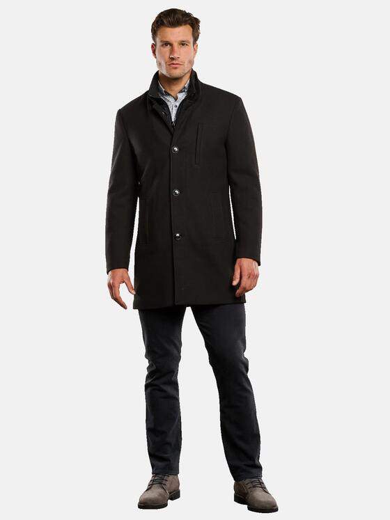 engbers Herren Mantel mit Nylon-Inlet Schwarz 34075