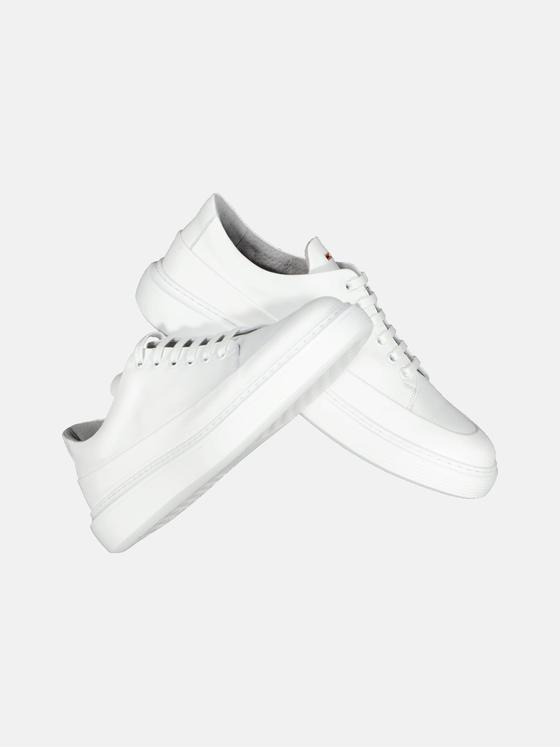 emilio adani Herren Sneaker aus Leder Weiß 32656
