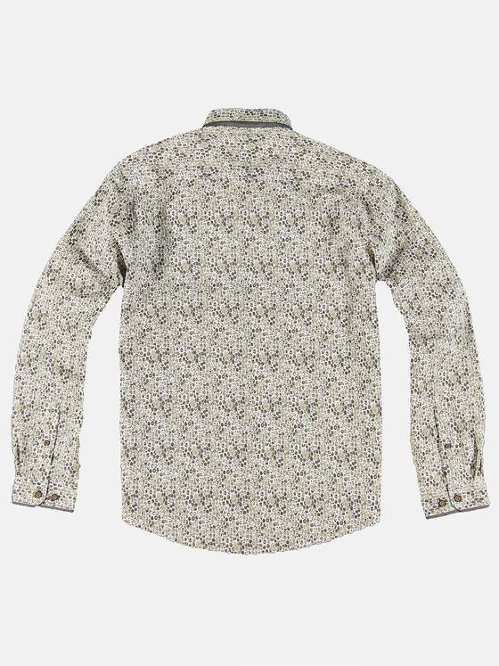 engbers Herren Langarm-Hemd gemustert Braunbeige 32011