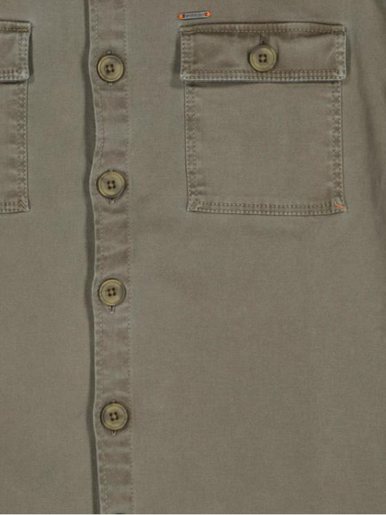 emilio adani Herren Overshirt mit Comfort-Stretch Grün 32617