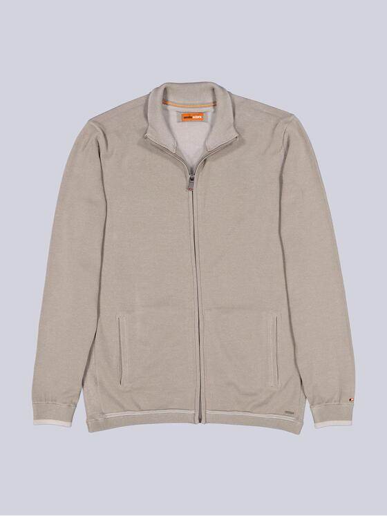 emilio adani Herren Cardigan strukturiert Grau 38943