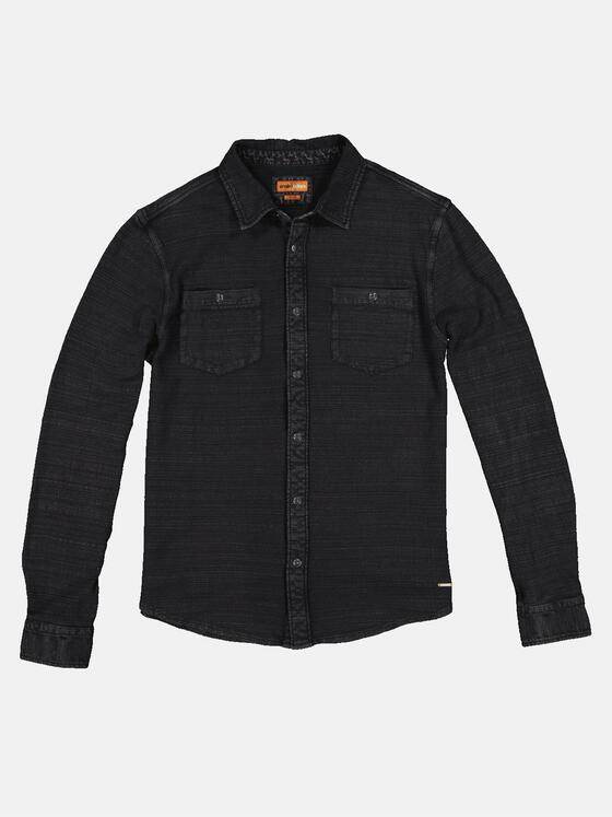 emilio adani Herren Polo-Shirt langarm Grau 33016