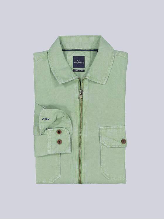 engbers Herren Overshirt in Halbleinen-Qualität Gruen 38662