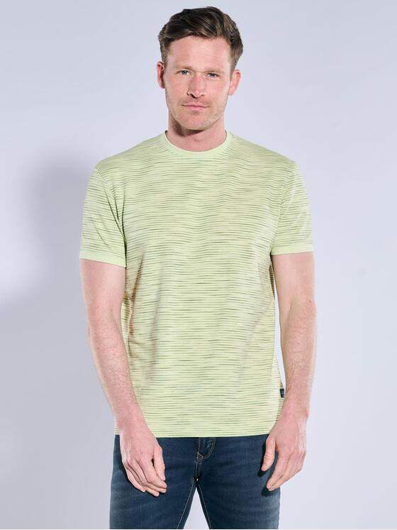 engbers Herren T-Shirt gestreift Hellgelb 38471