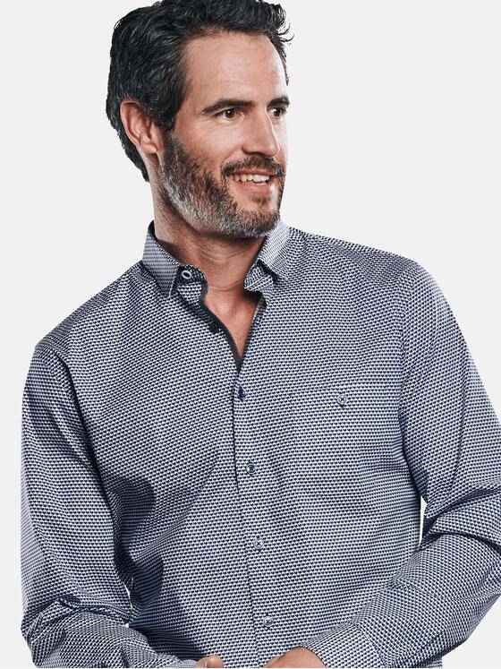 engbers Herren Hemd langarm Blau 30874