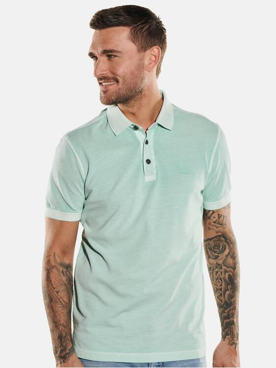 emilio adani Herren Polo-Shirt slim fit Türkis 35021
