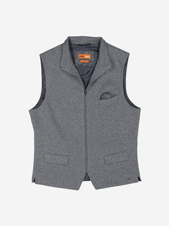 emilio adani Herren Sakko-Weste slim fit Grau 37584