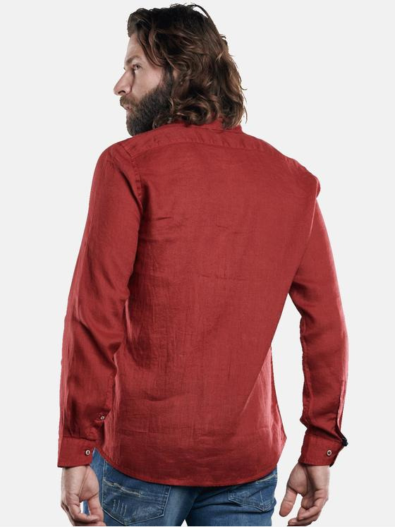emilio adani Herren Frisch gefärbtes Langarmhemd Rot 29504