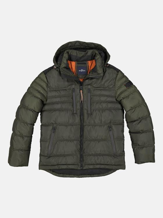 engbers Herren Steppjacke abnehmbarer Kapuze Grün 33557