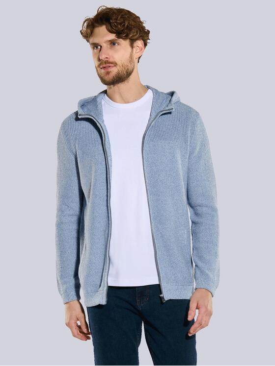 engbers Herren Strickjacke strukturiert Hellblau 36274