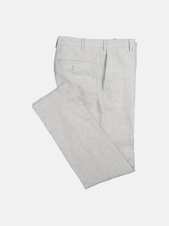 emilio adani Herren Anzug-Hose mit Leinenanteil Grau 36547
