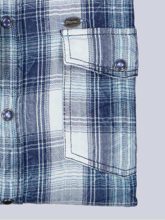 engbers Herren Langarm-Hemd kariert Brilliantblau 39211