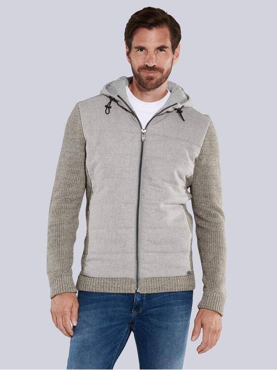 engbers Herren Strickjacke mit Kapuze Beige 35858