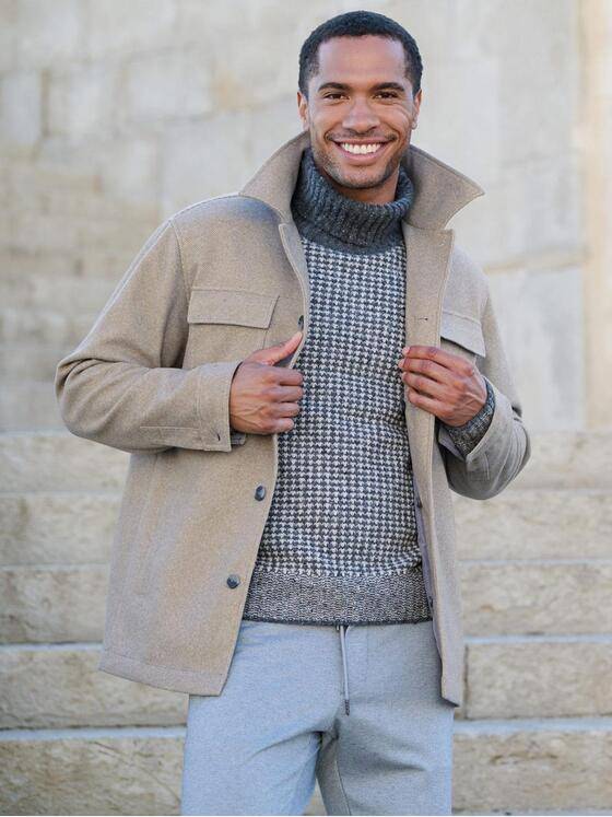 emilio adani Herren Jacke mit heraustrennbarem Inlet Beige 39479