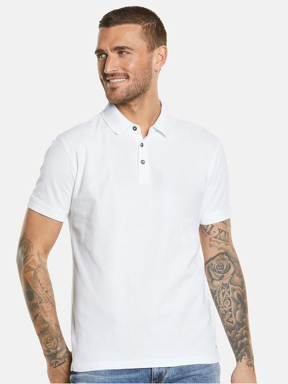 emilio adani Herren Polo-Shirt uni Weiß 34544