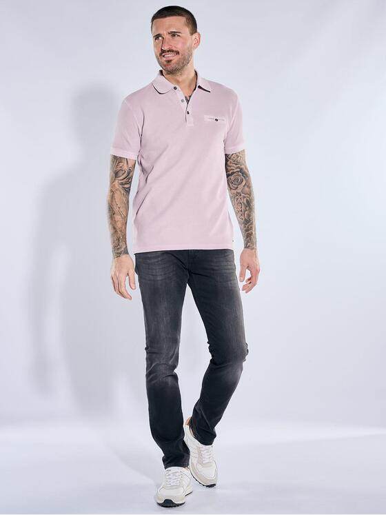 emilio adani Herren Poloshirt mit versteckter Brusttasche Rosa 40766