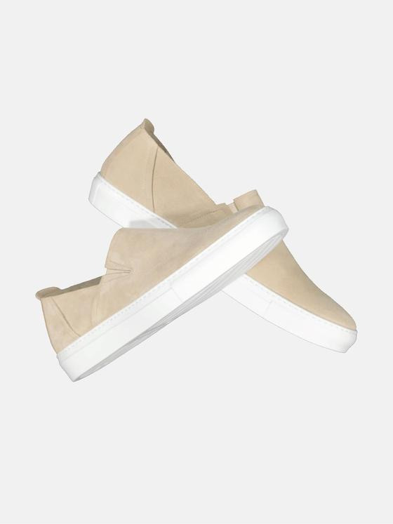 emilio adani Herren Sneaker aus Leder Beige 34486