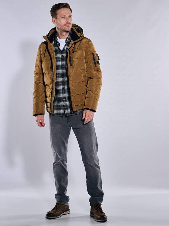 engbers Herren Steppjacke mit abnehmbarer Kapuze Safrangelb 37456