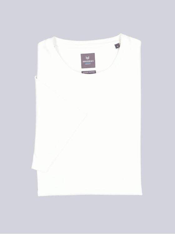 ENGBERS GERMANY Herren T-Shirt aus supima Baumwolle Reinweiss 36797