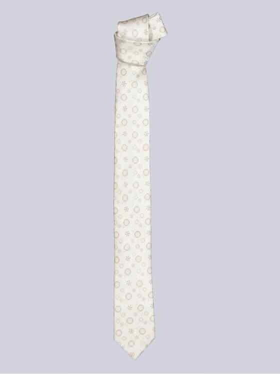 emilio adani Herren Krawatte gemustert Beige 36737