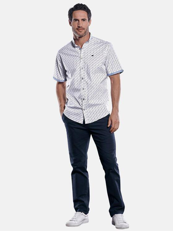 engbers Herren Modisches Kurzarmhemd mit Kontrastbesatz am Ärmel Himmelblau 29883