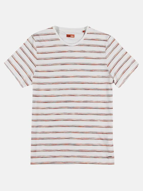 emilio adani Herren Rundhals T-Shirt mit besonderem Farbeffekt Orange 29639