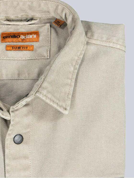 emilio adani Herren Langarm-Hemd slim fit Beige 36996
