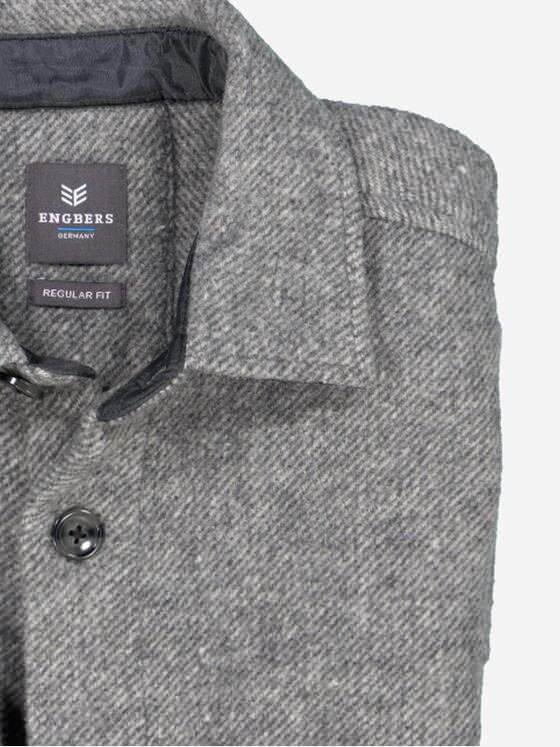 ENGBERS GERMANY Herren Overshirt mit wertigem Schafswollanteil Anthrazit 37873