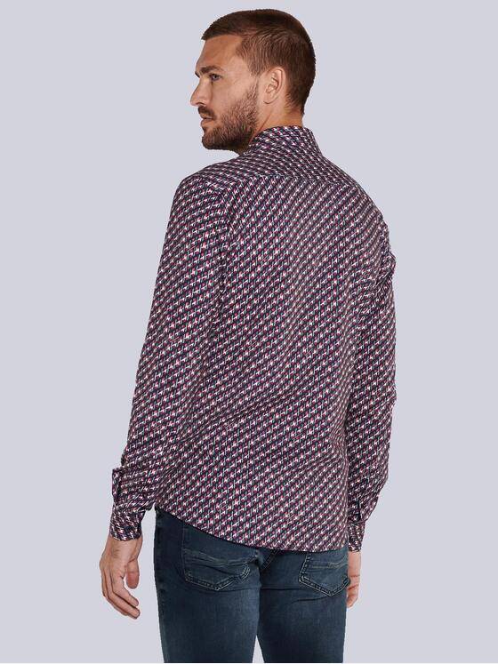 emilio adani Herren Langarm-Hemd slim fit Violett 36026
