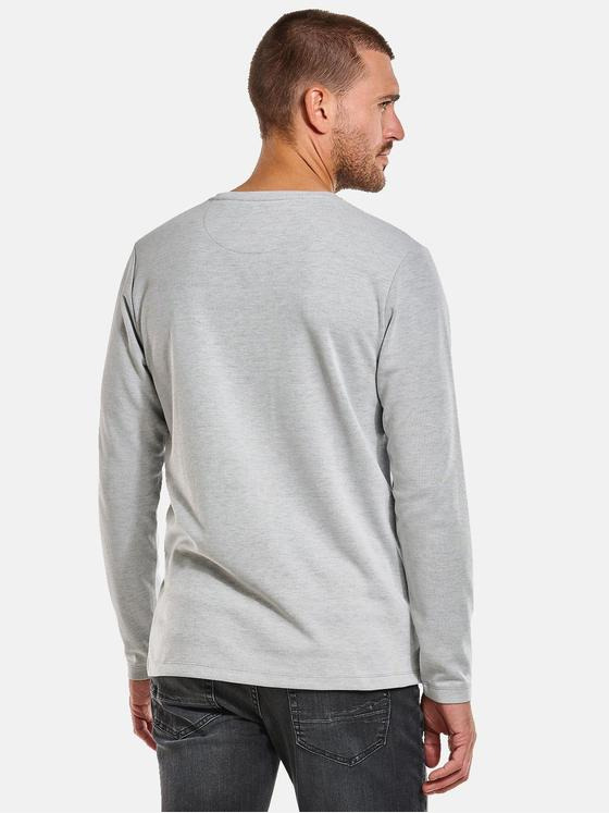 emilio adani Herren Langarm-Shirt uni Grau 34100