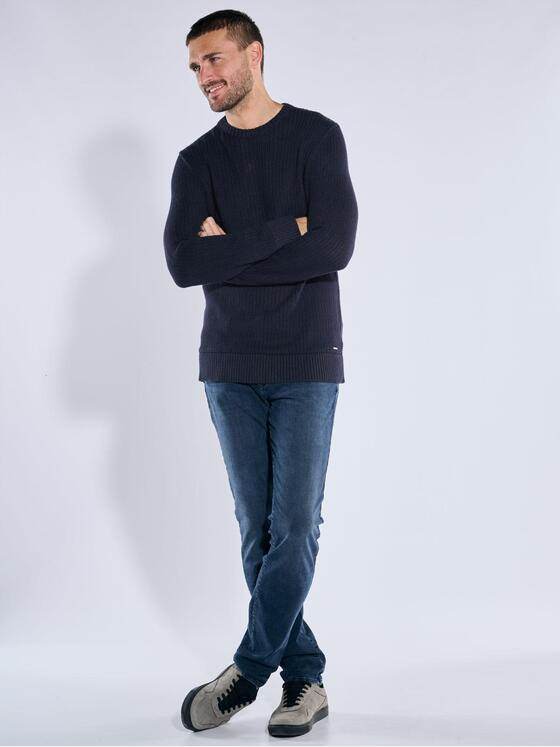 emilio adani Herren Pullover strukturiert Blau 39246