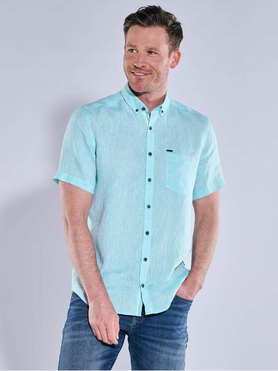 engbers Herren Kurzarm-Hemd aus Leinen Mint 38578