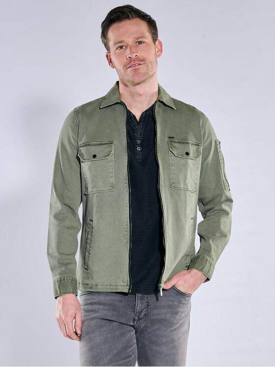 engbers Herren Overshirt aus kernigem Twill Khaki 40043