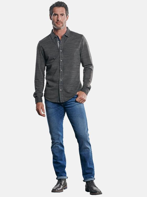 engbers Herren Poloshirt mit geflammter Optik Granitgrau 30265