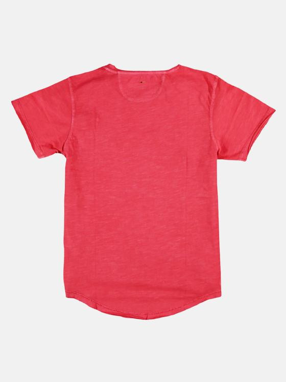 emilio adani Herren Rundhals T-Shirt Rot 26369