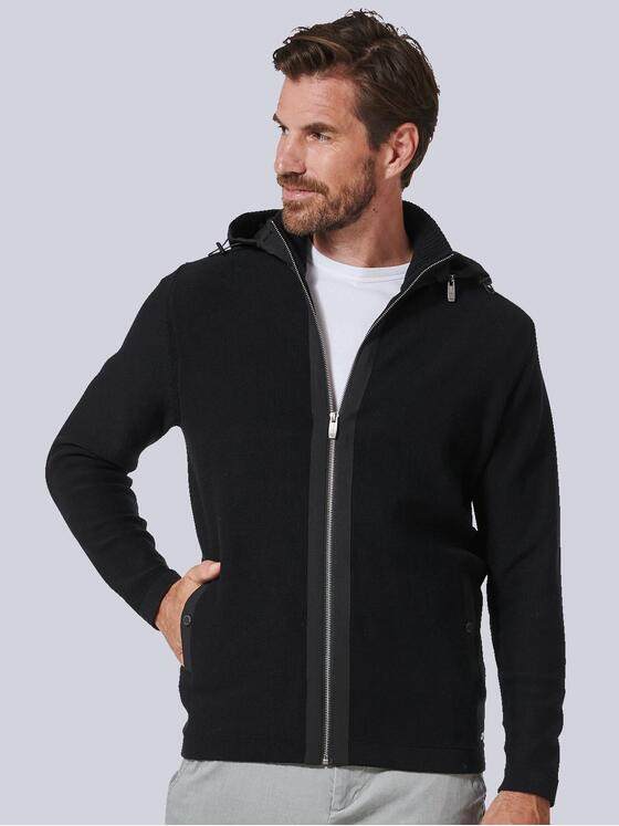 engbers Herren Strickjacke regular Schwarz 35410