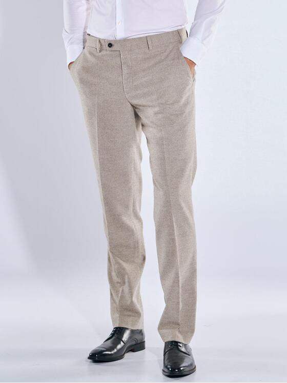 emilio adani Herren Anzughose meliert Beige 39474